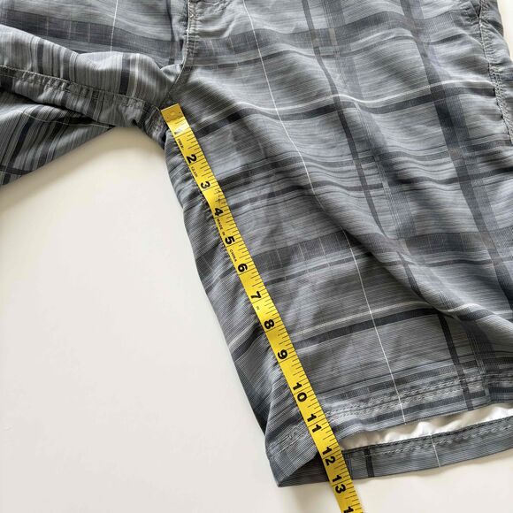 ONeill Mens Gray Plaid Button Zip Fly Golf Shorts Size 31 Summer Vacation - Picture 8 of 9